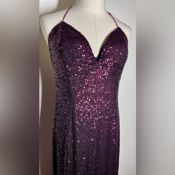 Retrofete | “Tulle” Sequin Asymmetrical Gown in Violet | Women’s XL - Picture 3 of 8